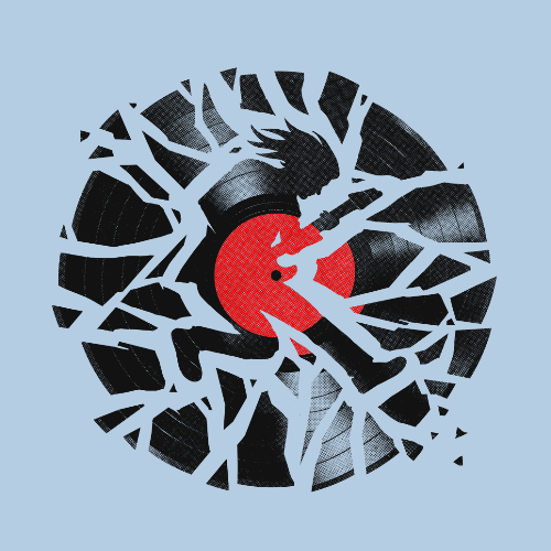 t-shirt Vinyle smashed