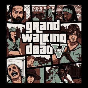 dessin t-shirt Grand Walking Dead geek original