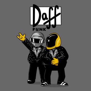 dessin t-shirt Duff Punk geek original