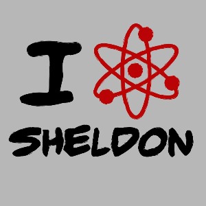 dessin t-shirt I love Sheldon Cooper geek original