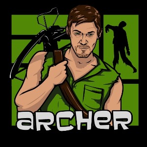 dessin t-shirt Daryl Dixon geek original