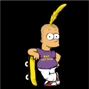 dessin t-shirt Bart et Titeuf geek original