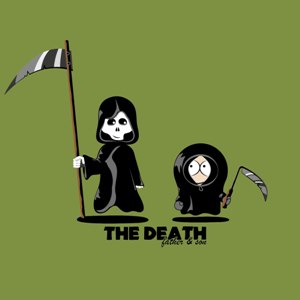 dessin t-shirt Kenny est mort geek original