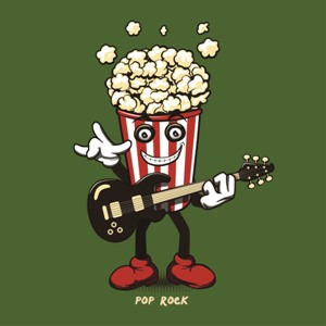 dessin t-shirt Pop corn rock geek original