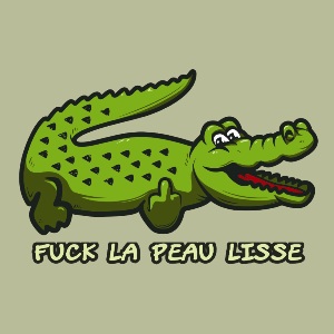 dessin t-shirt Lacoste la peau lisse geek original