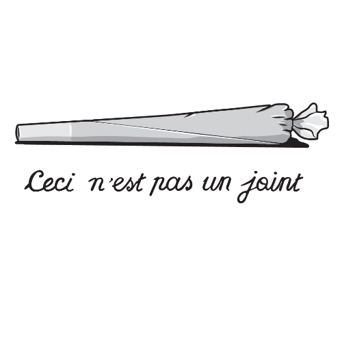 Joint - T-shirt humour et pétard - Ceci n'est pas une pipe - Magritte