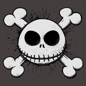 dessin t-shirt Tête de mort Tim Burton geek original