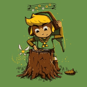 dessin t-shirt DJ Zelda geek original