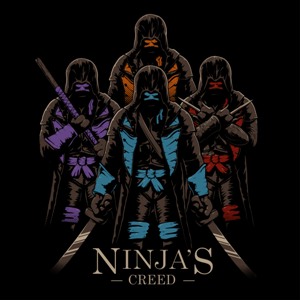 dessin t-shirt Assassin’s Creed & Tortue Ninja geek original