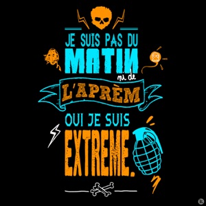 dessin t-shirt Je ne suis pas du matin geek original