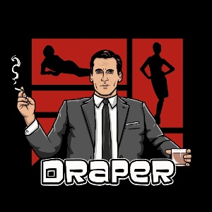 dessin t-shirt Don Draper geek original