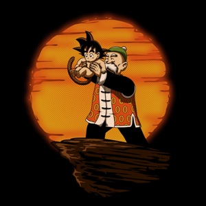 dessin t-shirt Grand père Songoku geek original