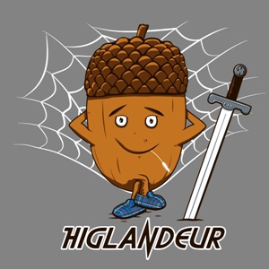 dessin t-shirt Highlander… geek original