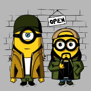 dessin t-shirt Silent Bob Minion geek original