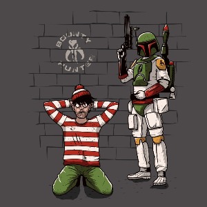 dessin t-shirt Boba Fett geek original