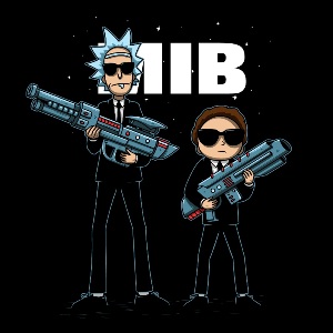 dessin t-shirt Rick and Morty in Black geek original