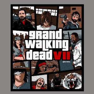 dessin t-shirt Grand Walking Dead 7 geek original