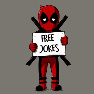 dessin t-shirt Deadpool Free hugs geek original