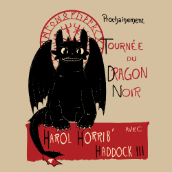 t-shirt Tournée du Dragon noir