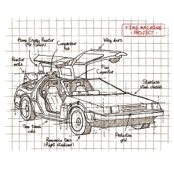 t-shirt Delorean Time machine