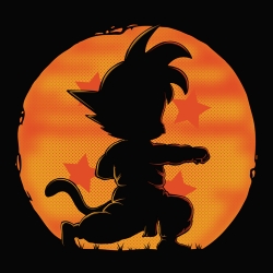 t-shirt Songoku by night