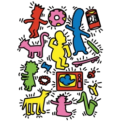 t-shirt Keith Haring Simpson