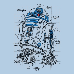 t-shirt Blue Droid Project