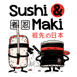 t-shirt Sushi et Maki Ninjas